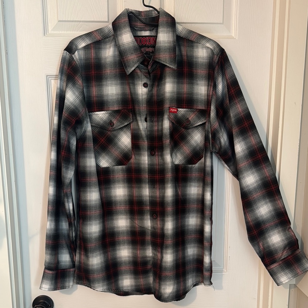DIXXON Black and Red Casual Button Down Shirt
